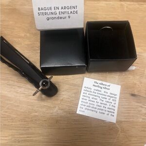 Avon Sterling Silver Ring with Black Stone